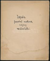 Japán fametszető mesterek kézjegy másolatai, kézzel írt, foltos, 8 sztl. lev., de csak 4 beírt oldal...