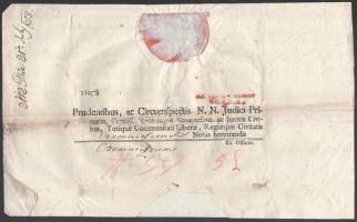 1808 "Prudentes ac Circumspecti", latin ny. irat Boros Ferenc (1783-1810) királyi helytart...