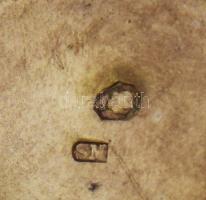 Art deco ezüst (Ag) mokkás készlet 6 db csésze, aljjal., Magyar, XX. sz. eleje. SM mesterjeggyel Dia...