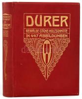 Valentin Scherer: Dürer. Des Meisters Gemälde, Kupferstiche und Holzschnitte in 447 Abbildungen. Mit einer biographischen Einleitung von Dr. - -. Klassiker der Kunst in Gesamtausgaben IV. Band. Stuttgart - Leipzig, 1904., Deutsche Verlags-Anstalt, XXX+2+396+2 p. Német nyelven. Gazdag fekete-fehér képanyaggal illusztrált. Kiadói aranyozott egészvászon-kötés, aranyozott felső lapélekkel.