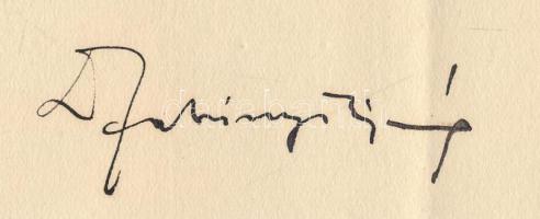 1936 Fabinyi Tihamér (1890-1953) pénzügyminiszter aláírása gépelt Körmendy József (1889-) postatakar...