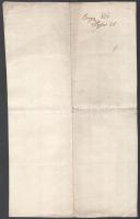 1825. március 31. Zombor (Sombor Szerbia) 
Nyugtatvány 123 forintról, amit a Verőce vármegyei jegyz...