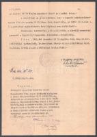 1941 Pécsi ítélőtábla részére írt irat (cukrász)sütemények árdrágítása tárgyában