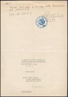 1940 Hóman Bálint (1885-1951) vallás- és közoktatásügyi miniszter autográf aláírása gépelt kinevezés...