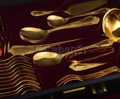 Nivella Solingen sokdarabos evőeszköz készlet, 2 tálcán, certifikátokkal, díszkofferben