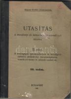 Magyar Királyi Államvasutak Utasítás a mozdony- és motoroskocsi személyzet részére 1940