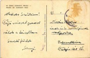 1946-47 Mi cemo izrgraditi prugu - pruga ce izgraditi nas! / Yugoslav socialist youth propaganda, bu...