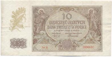 Lengyelország / Német megszállás 1940. 10Zl T:F  Poland / German Occupation 1940. 10 Zlotych C:F Krause P#94