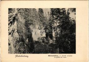 Borszék, Borsec; Medvebarlang / Bärenhöhle / Grotta ursului / La grotte de l'ours / cave (képeslapfüzetből / from postcardbooklet) (15,4 x 10,9 cm) (non PC)