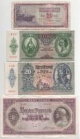 8db-os vegyes magyar és külföldi bankjegy tétel, közte Ausztria 1967. 20Sch (2x) T:F 8pcs of mixed banknotes, with Austria 1967. 20 Schillings (2x) C:F