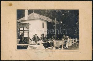 cca 1920 Nagyvárad, Hotel Restaurant Pestera, pecséttel jelzett, kartonra ragasztott fotó, karton foltos, 11×17 cm