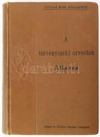 Hoffmann, E[duard von]: A törvényszéki orvostan atlasza. Ford.: Dr. Ajtai K. Sándor István - Dr. Krausz Arthur. Lehmann-féle Orvosi Kézi Atlaszok IX. Lehmann-féle Orvosi Kézi Atlaszok IX. Bp., 1899., Singer és Wolfner, 88 sztl. lev. + 133 (közte 56 színes litogrfiával) t. Kiadói egészvászon-kötés, kissé kopott borítóval.