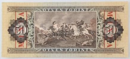 1975. 50Ft "D 003 005675" piros "MINTA" felülnyomással és perforációval T:UNC Hu...