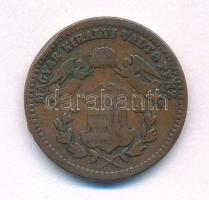 1872KB 1kr Cu "Angyalos címer" T:VF ph. Adamo M4.1