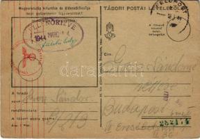 1944 Grosz Sándor zsidó KMSZ (közérdekű munkaszolgálatos) tábori posta B.213. levele feleségének. Judaika / WWII Hungarian letter between Jewish labor serviceman and his wife. Judaica (EB)