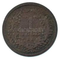 1868KB 1kr Cu "Angyalos címer" T:VF Adamo M4.1