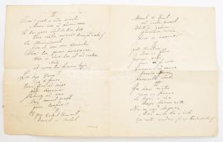 cca 1840 Ad notam - Hervad életünk c. költemény románra fordítva. Kézirat. 4 kézzel írt oldal / Poem...