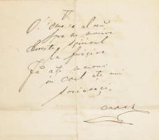 cca 1840 Ad notam - Hervad életünk c. költemény románra fordítva. Kézirat. 4 kézzel írt oldal / Poem...