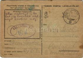 1943 Grosz Sándor zsidó KMSZ (közérdekű munkaszolgálatos) tábori posta B.213. levele feleségének. Judaika / WWII Hungarian letter between Jewish labor serviceman and his wife. Judaica (fl)