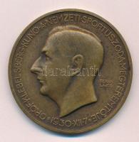 Berán Lajos (1882-1943) 1930. "Gróf Klebelsberg Kunó, a Nemzeti Sportuszoda megteremtője 1930.XII.7. / Magyar Úszó Szövetség 1907" bronz emlékérem, peremén "Ludvig Budapest" gyártói jelzéssel (50mm) T:XF HP 1442.