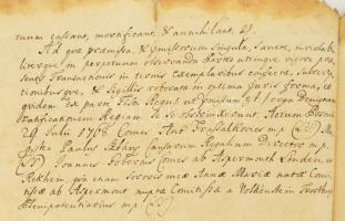 1768. július 29. Pozsony (ma Szlovákia, Bratislava), Egyezség a királyi kincstár, illetve a Rákóczi ...