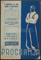 1937 A Budapesti III. Ker. Torna és Vívó Egylet nemzetközi jubiláris bajnoki úszóverseny programja, sérüléssel