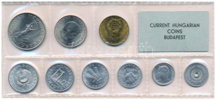 1976. 2f-10Ft (9xklf) érmés forgalmi sor fóliatokban T:UNC Adamo FO9