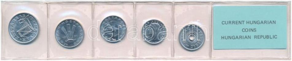 1991. 2f-50f Al (5xklf) fillér forgalmi sor fóliatokban T:UNC Adamo FO24