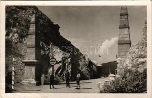 1936 Ljubelj, Loibl; mountain pass with customs border and border guards (EB)