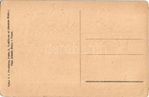 Első világháborús cseh hazafias propaganda, II. Vilmos, VI. Károly, V. Mehmed karikatúra / Nas prapo...