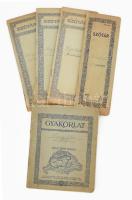 cca 1920-1940 6 db régi iskolai szótár + 2 db gyakorlat füzet irredenta borítóval