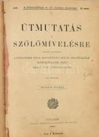 Útmutatás a szőlőmívelésre különös tekintettel a Phylloxera által elpusztított szőlők felujításának előmozdításáról szóló 1896:V. t.-cz. végrehajtására. 143 ábrával. Bp., 1889 Pallas, 314+6 p. 2. kiadás. Átkötött félvászon-kötés, kopott, foltos borítóval, a hátsó táblán a papírborítás sérült, firkákkal és rajzokkal.