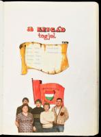 1979-1982 Brigádnapló, Fáklya szocialista brigád, rengeteg bejegyzéssel, beragasztott fotókkal, doku...