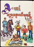 1979-1982 Brigádnapló, Fáklya szocialista brigád, rengeteg bejegyzéssel, beragasztott fotókkal, doku...