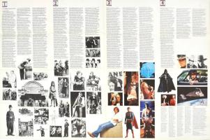 cca 1985-1990 Az amerikai film világa, kihajtható, képes ismertető és poszter, 86x56 cm