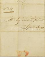 1853 Spilimberg csendőrparancsnokság levele pecséttel oroszlános vízjeles papíron / Spilimberg lette...