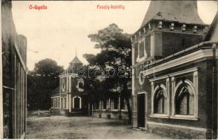 1910 Ógyalla, Ó-Gyalla, Stara Dala, Hurbanovo; Feszty kastély. L. H. Pannonia kiadása. Hátoldalon Feszty Béla levele (Feszty Árpád festőművész testvére) / castle (EK)