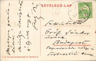 1910 Ógyalla, Ó-Gyalla, Stara Dala, Hurbanovo; Feszty kastély. L. H. Pannonia kiadása. Hátoldalon Fe...