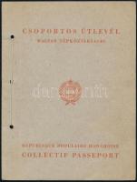 1970 Magyar Népköztársaság, társasutazás céljára kiállított csoportos útlevél