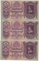 1930. 100P (3x) sorszámkövetők "E 084 019321 - E 084 019323" T:XF Adamo P17