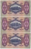 1930. 100P (3x) sorszámkövetők "E 084 019321 - E 084 019323" T:XF
Adamo P17