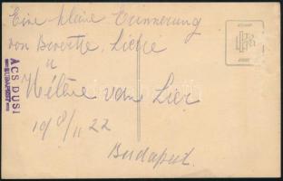 cca 1920 Anya gyermekeivel, fotólap Ács Dusi budapesti műterméből, hátoldalon feliratozva, pecséttel...