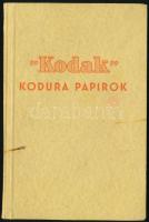 cca 1930-1940 "Kodak" Kudura papírok, mintafotókat tartalmazó leporelló, 14,5×9,5 cm