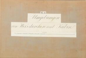 1880 Magyar települések és környékük térképe vászonra kasírozva 20 db térkép, egy a jelmagyarázat tö...