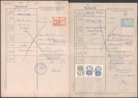 cca 1960 44 db marhalevél az 1960-as évekből, okmánybélyegekkel