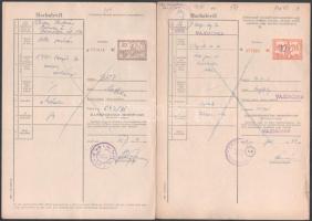 cca 1960 44 db marhalevél az 1960-as évekből, okmánybélyegekkel