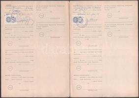 cca 1960 44 db marhalevél az 1960-as évekből, okmánybélyegekkel