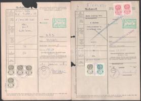 cca 1960 44 db marhalevél az 1960-as évekből, okmánybélyegekkel