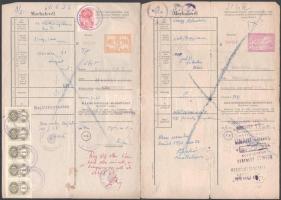 cca 1960 44 db marhalevél az 1960-as évekből, okmánybélyegekkel