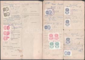 cca 1960 44 db marhalevél az 1960-as évekből, okmánybélyegekkel